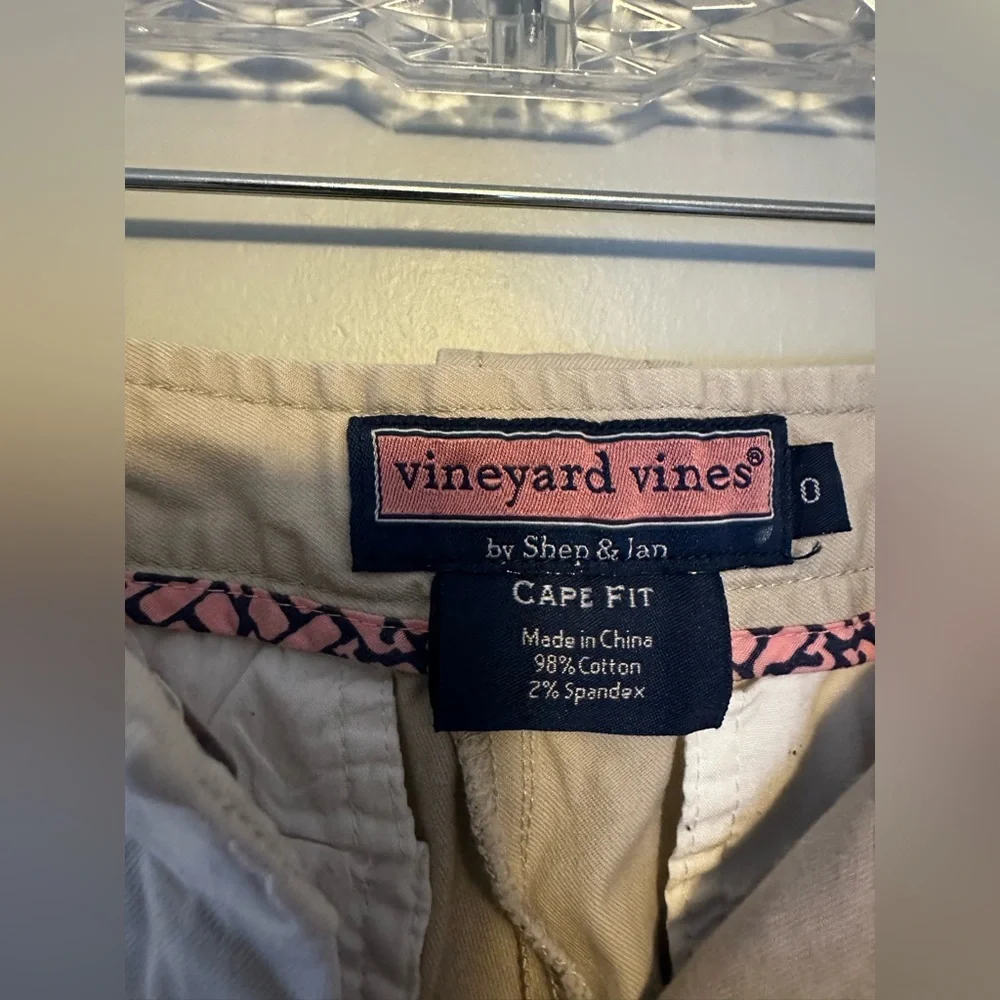 Vineyard Vines Khaki Flare Chino Pants Size 0